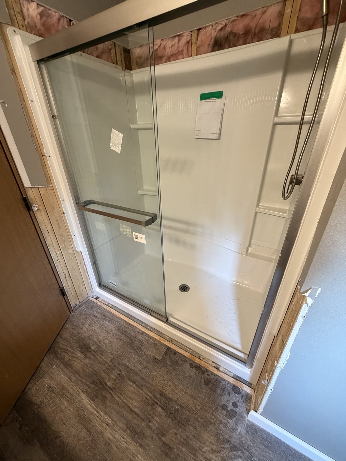 New shower installation