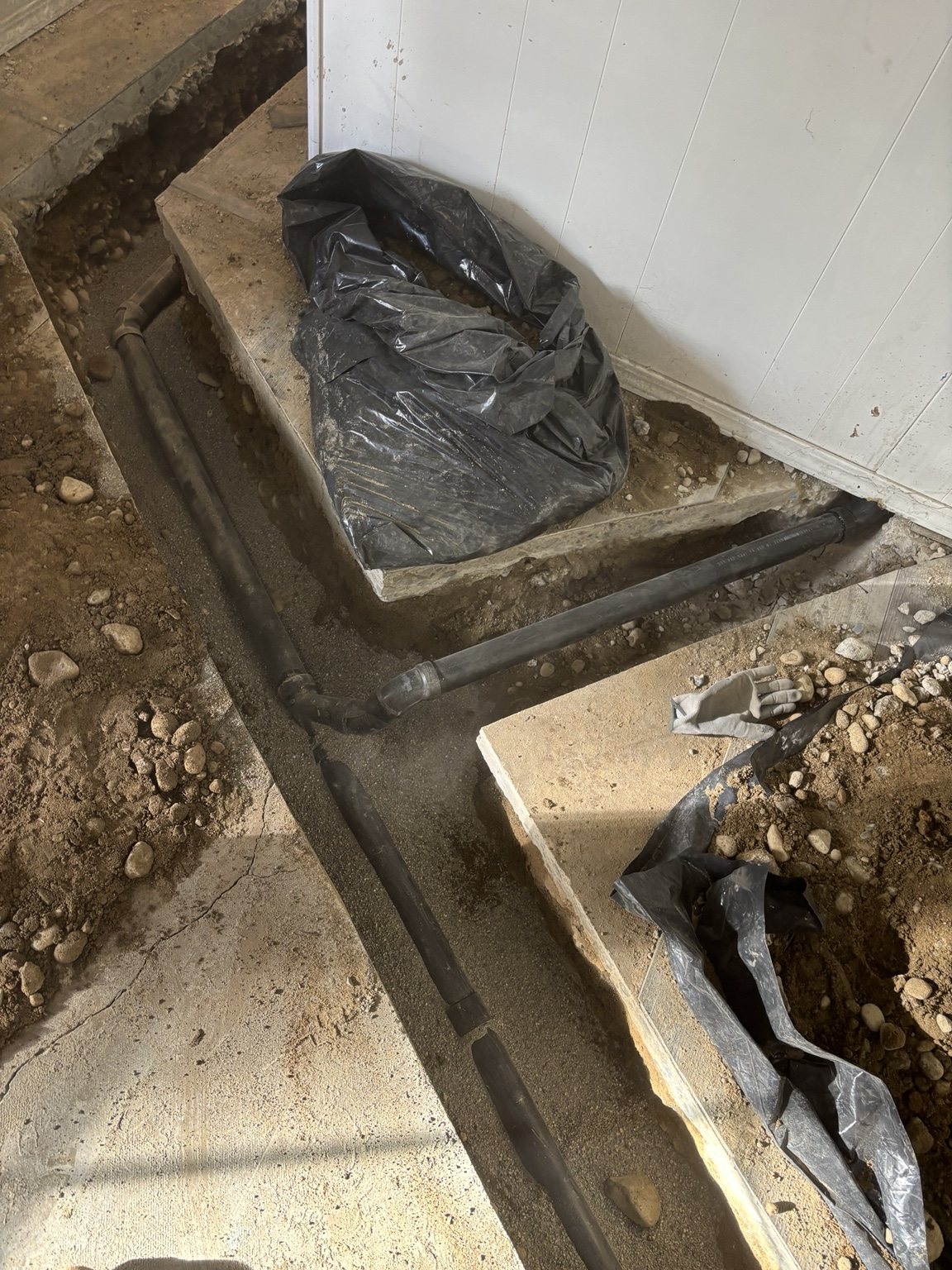 Underground drain line replacement