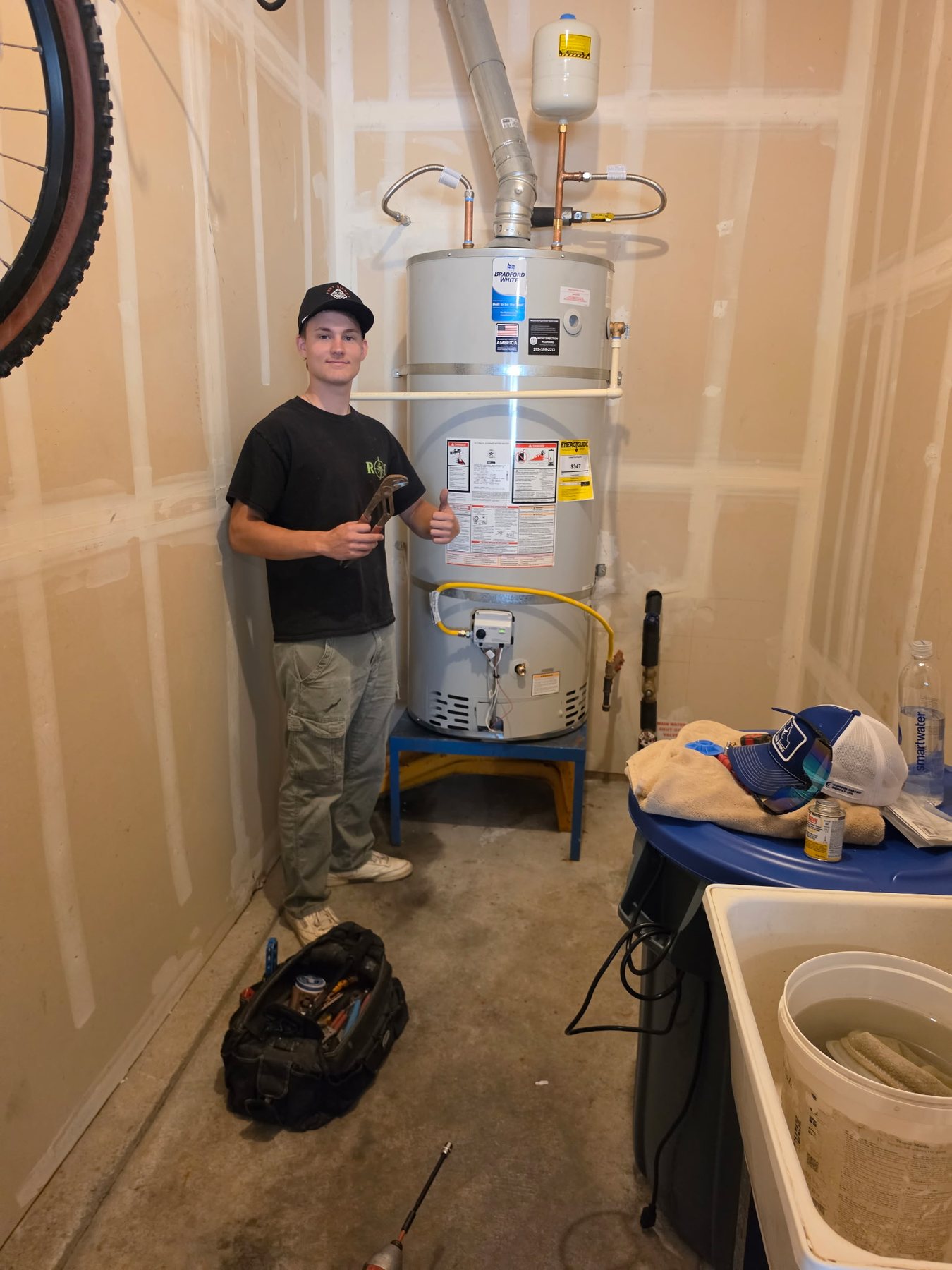 Bradford White water heater installation